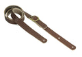 1 1/4" Wide Dark Brown Saddle Leather Buckle Guitar Strap