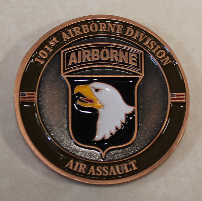 101st Airborne Division Air Assault Skull Smoking Cigar Kill Card Army Challenge Coin