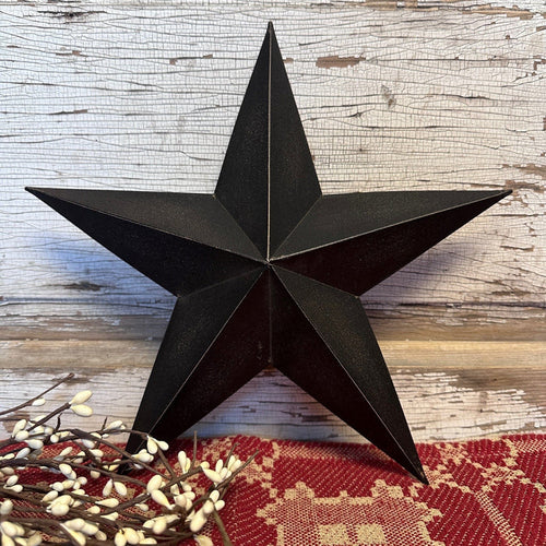12" Black Barn Star - Primitive Star Quilt Shop