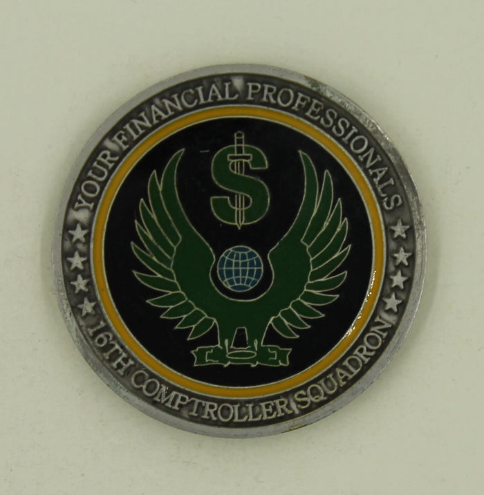 16th Special Operations Comptroller Sq 1998 AFSOC Air Force Challenge Coin