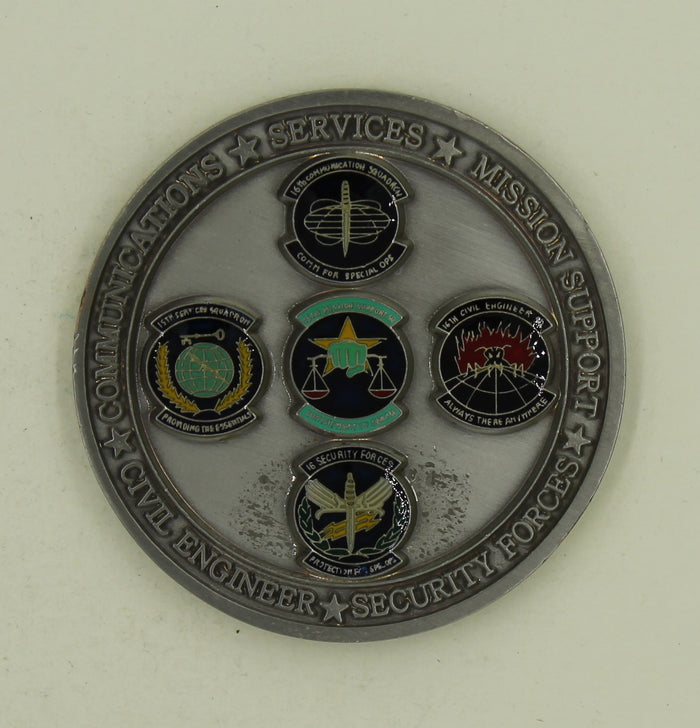 16th Special Operations Support Group Anytime 5 Air Force Challenge Coin