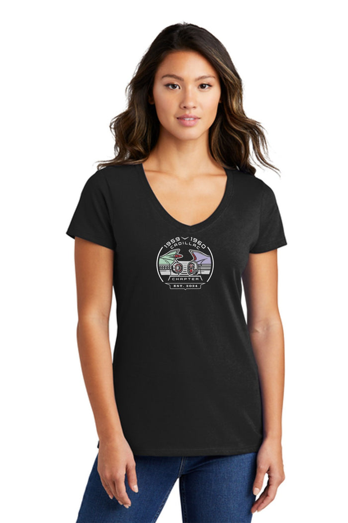 1959 & 1960 Cadillac Chapter LADIES V-NECK T-shirt