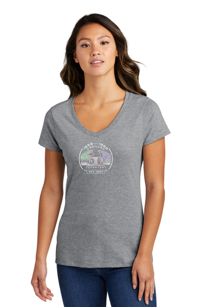 1959 & 1960 Cadillac Chapter LADIES V-NECK T-shirt