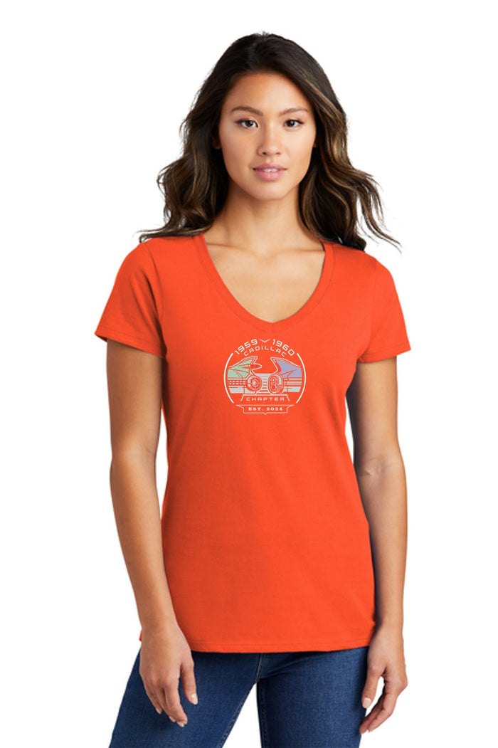 1959 & 1960 Cadillac Chapter LADIES V-NECK T-shirt