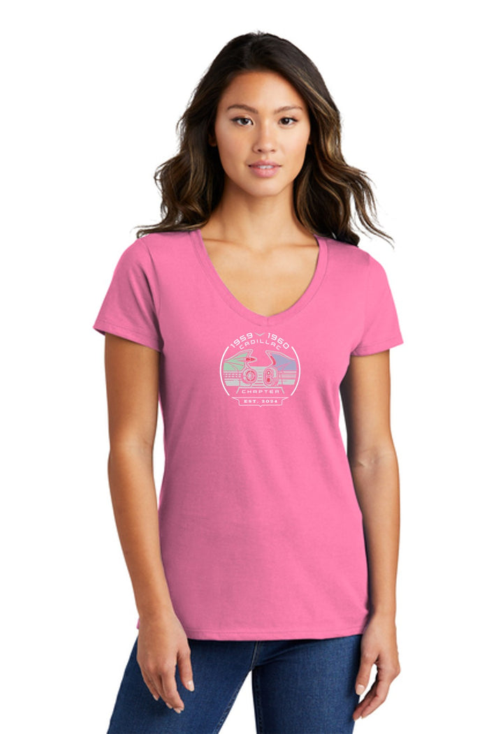 1959 & 1960 Cadillac Chapter LADIES V-NECK T-shirt