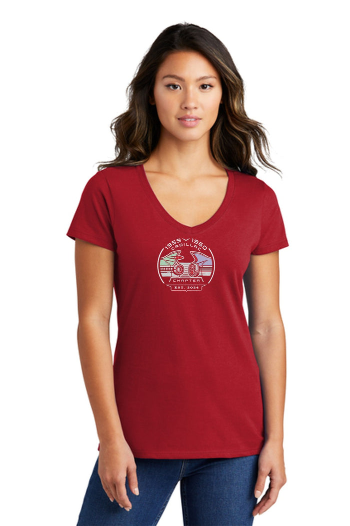 1959 & 1960 Cadillac Chapter LADIES V-NECK T-shirt