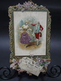 19th Century Mexican Calendar Chromo: 18th Century Dancing Couple
