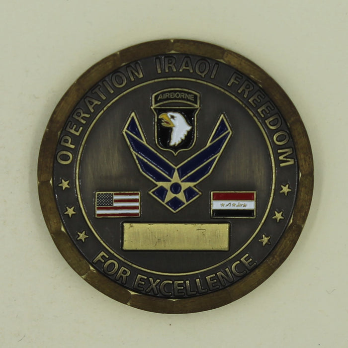 19th Expeditionary Air Support Sq 101st Airborne Air Force Challenge Coin