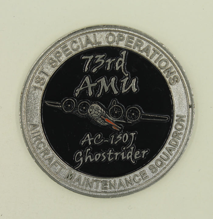 1st Special Operations 73rd Aircraft Maintenance Sq Gunship Air Force Challenge Coin