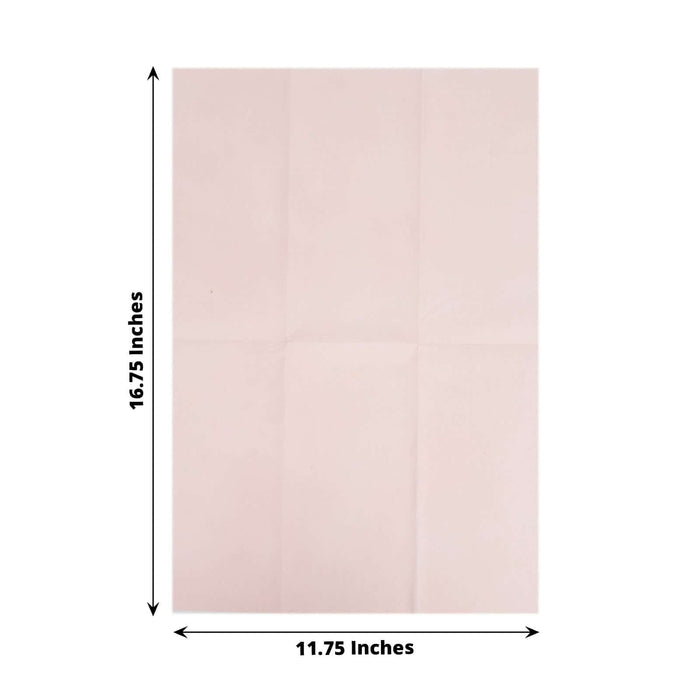 Pink tissue paper sheet, 16.75 x 11.75 inches for crafts and gift wrapping.