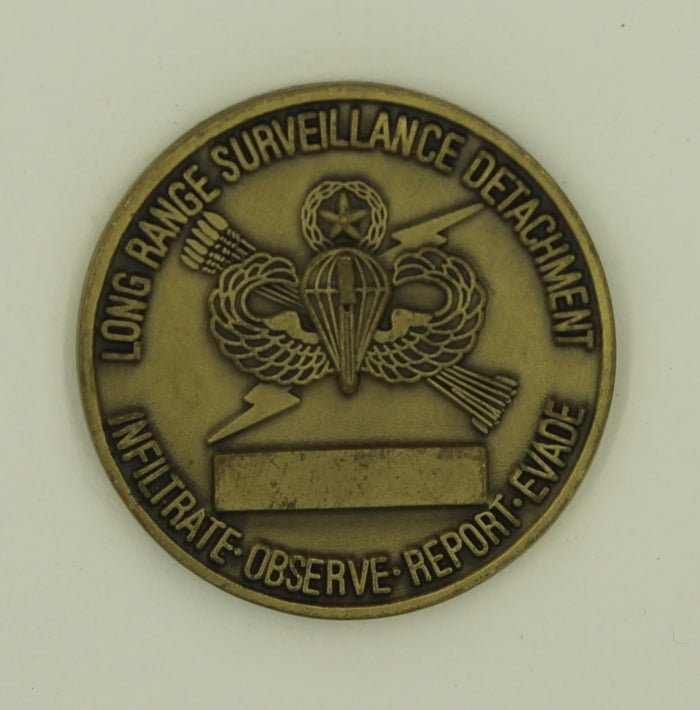2nd Infantry Divi Long Range Surveillance Det LRSD Ranger Army Challenge Coin