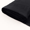 Black fabric roll, smooth texture, perfect for crafting and sewing projects.