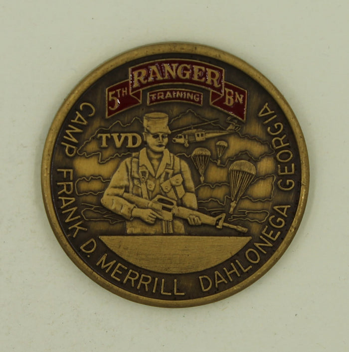 5th Ranger Training Battalion Red Tab Army Challenge Coin