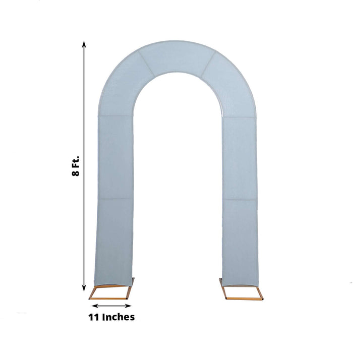Blue archway backdrop, 8 ft tall, 11 in wide, ideal for events and photoshoots.