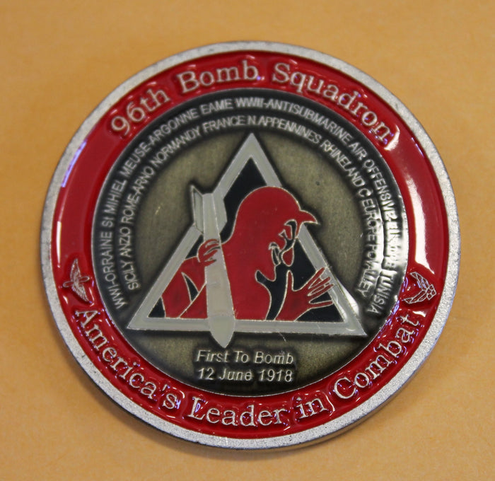 96th Bomb Squadron B-52 Bomber BUFF Barksdale AFB, LA Air Force Challenge Coin