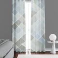Abstract Window Curtain - Sea Glass Mermaid Scales - Deja Blue Studios