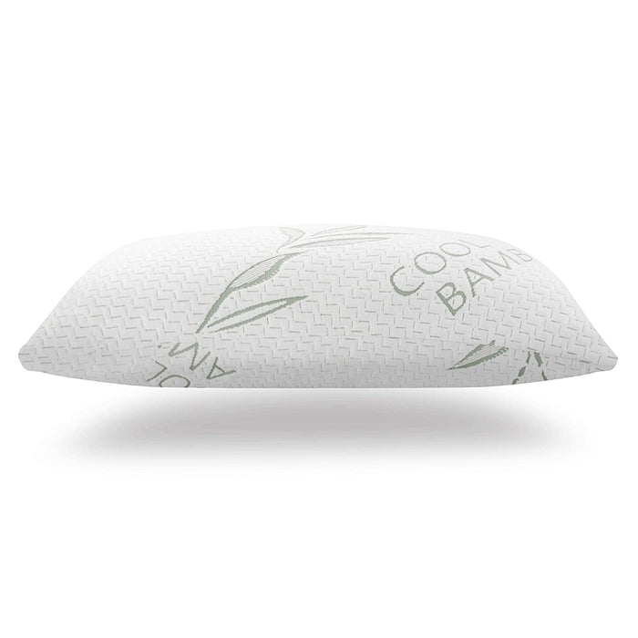 Adjustable Loft Bamboo Pillow with Shredded Memory Foam | Back, Stomach, Side Sleeper