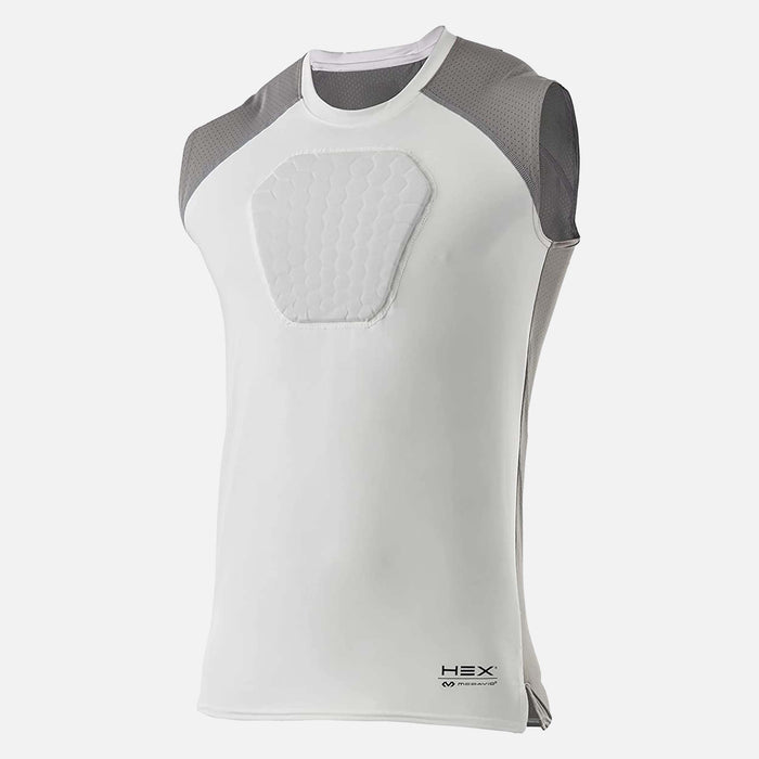 ADULT HEXPAD STERNUM SHIRT WHITE XL - SV SPORTS