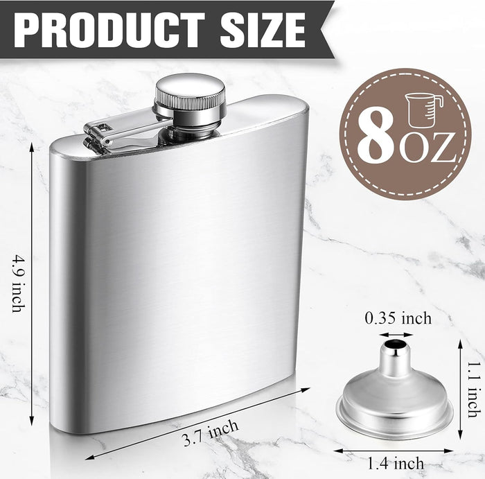 🍾💋✨Air Force Flask — 8 oz Stainless Steel (Includes Funnel)