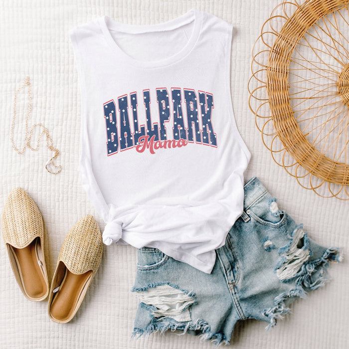 Ballpark Mama Muscle Tank Top - Trendznmore