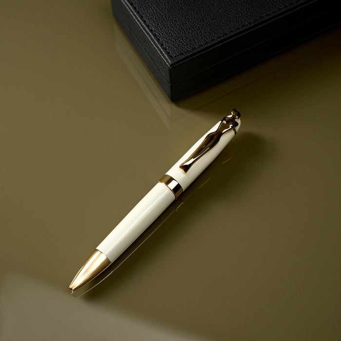 Ballpoint Pen - Woman - Gold - Cream