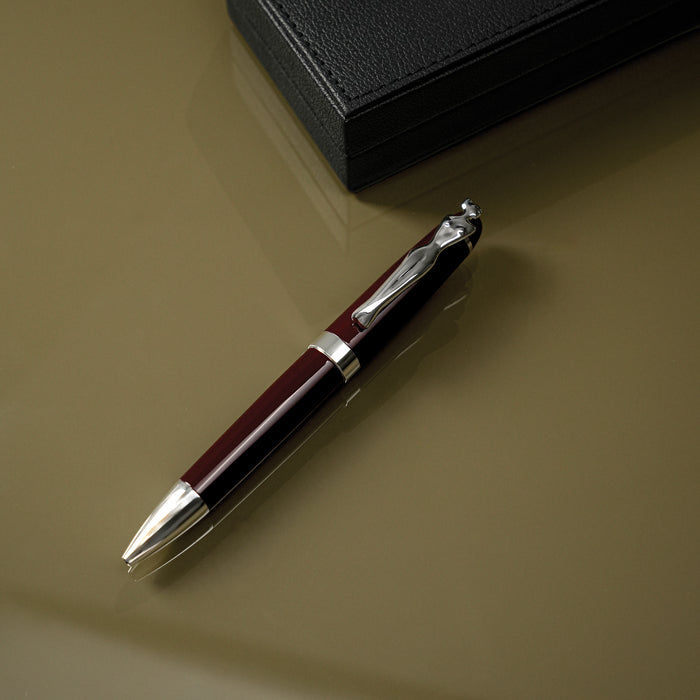 Ballpoint Pen - Woman - Silver - Burgundy