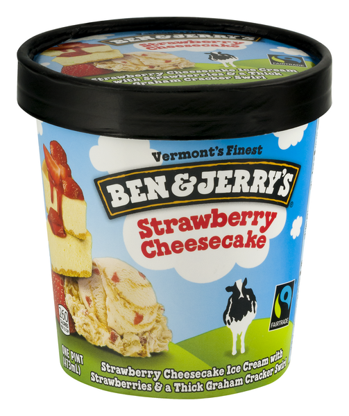 BEN & JERRY'S STRAWBERRY CHEESCAKE 16 OZ