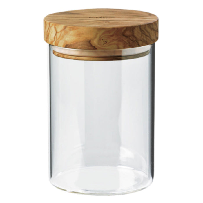 BERARD Glass Jar with Olivewood Lid