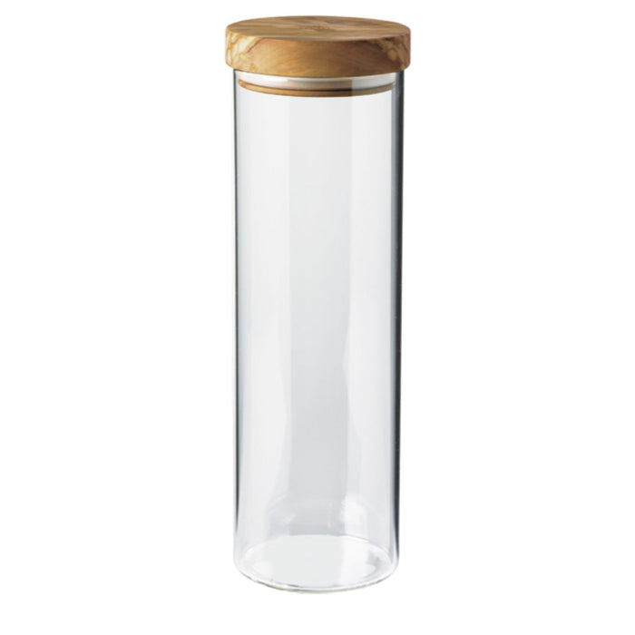 BERARD Glass Jar with Olivewood Lid
