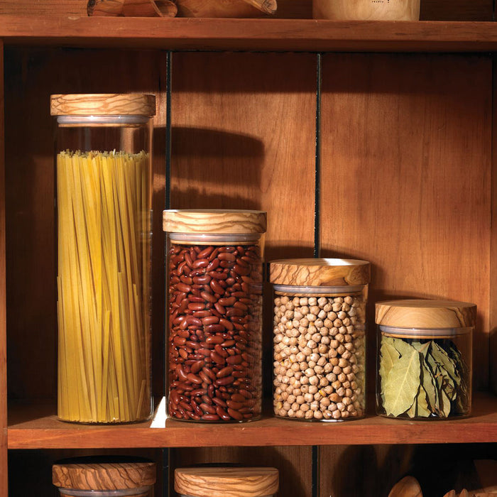 BERARD Glass Jar with Olivewood Lid