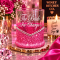 🥃💋👑✨ Bitch In Charge Blinged Whiskey-Highball Glasses-Choose Color