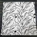Black and White Organic Line Pattern Fleece Sherpa Blanket