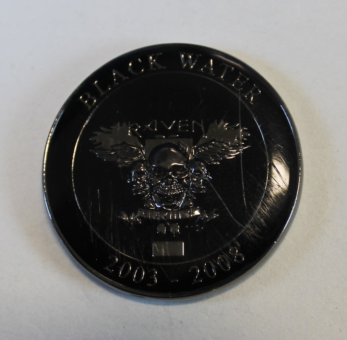 Black Water Iraq 2003-08 High Threat Protection Raven 18 Team Black Water Challenge Coin