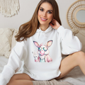 Blowing Bubbles Retro Easter Bunny Women's Hoodie