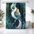 Blue Bird Portrait Artwork Shower Curtain