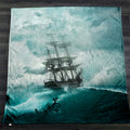 Blue Ship Storm Seascape Artwork Fleece Sherpa Blanket