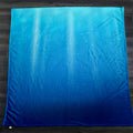 Blue Underwater Light Gradient Pattern Fleece Sherpa Blanket