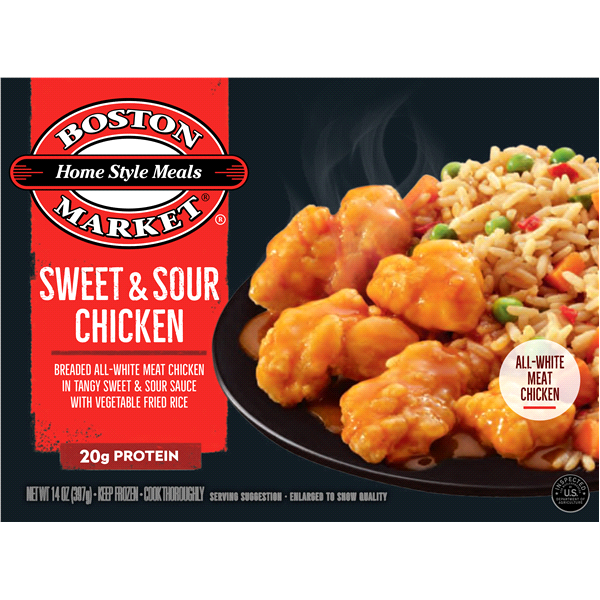 BOSTON MARKET SWEET & SOUR CHICKEN 14 OZ # ROCK VALUE PRODUCT. ORDER BY  TUESDAY EVENING JAN 13 FOR JAN 21 DELIVERY#