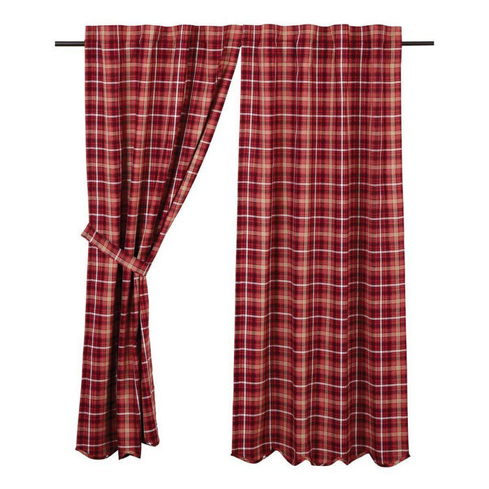 Braxton Scalloped Lined Short Panel Curtains 63" - Primitive Star Quilt Shop
