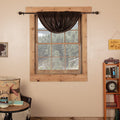 Burlap Chocolate Balloon Valance - Primitive Star Quilt Shop