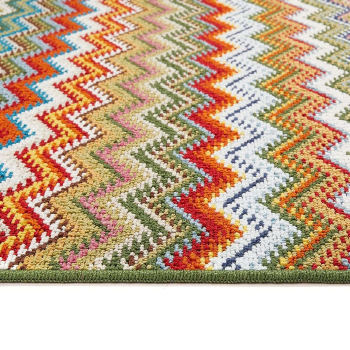 The Rugs Candy Multi Green Stylish Patterned Mat |Quality UK