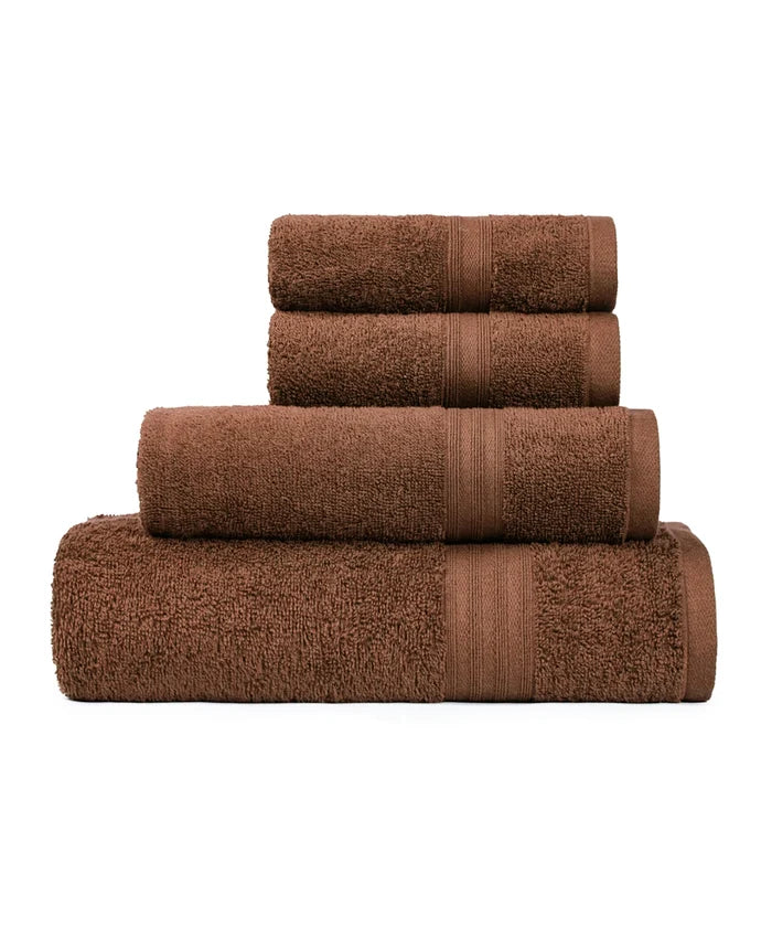 Celebration 4Pc Towel set, Cafe Noir | 450 GSM Cotton