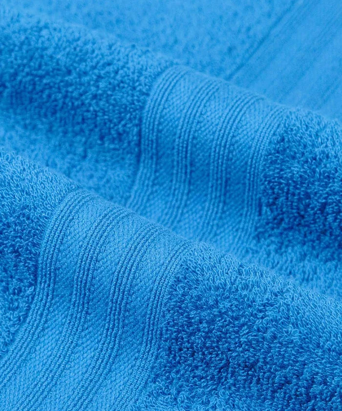 Celebration 4Pc Towel set, Perfect Blue | 450 GSM Cotton