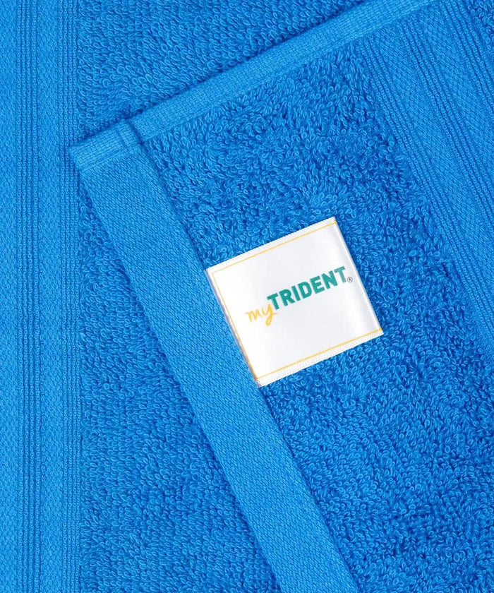 Celebration 4Pc Towel set, Perfect Blue | 450 GSM Cotton