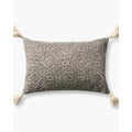 Charcoal Tassel Cotton Pillow - Rugs by Roo