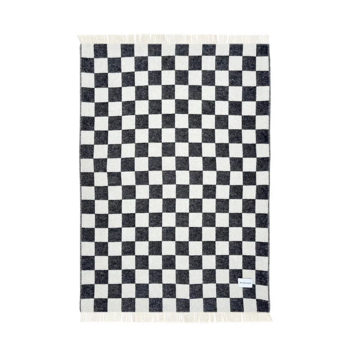 Checkerboard Black White Blanket - Rugs by Roo