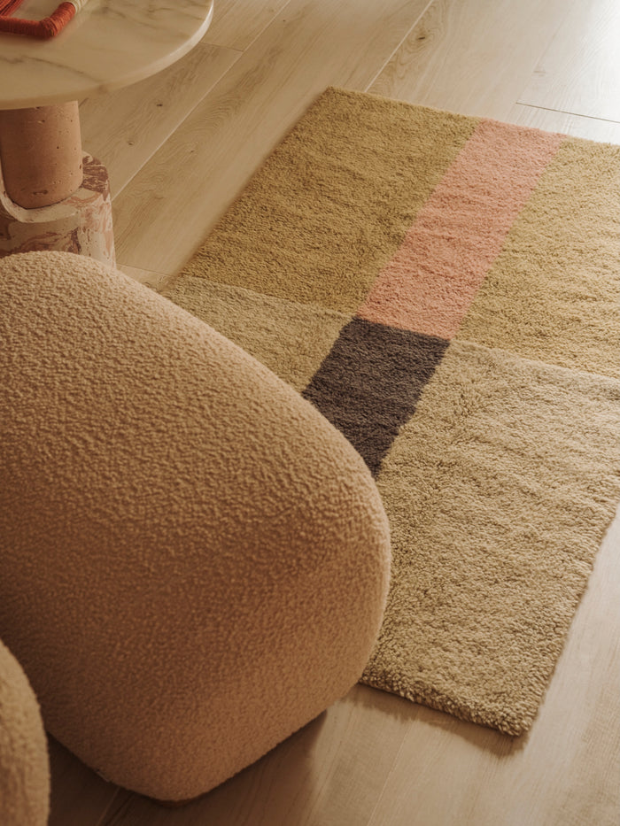 Chroma Dusty Pink Wool Washable Area Rug - Rugs by Roo