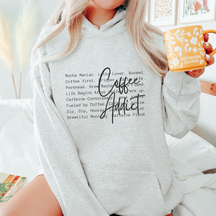 Coffee Addict Definition Funny Graphic Hoodie