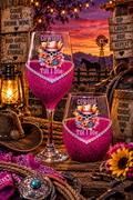 Cowgirl Till I Die – Bling Glitter Glass Holiday Drinkware (Country Western Collection)