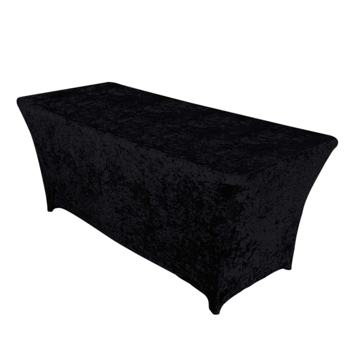 Black velvet table cover for events and parties